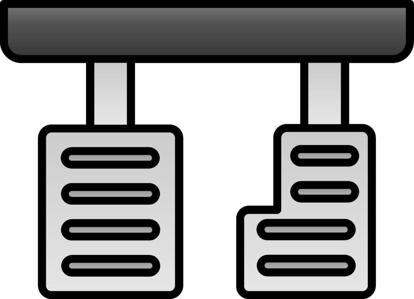 Pedals Line Filled Gradient  Icon vector