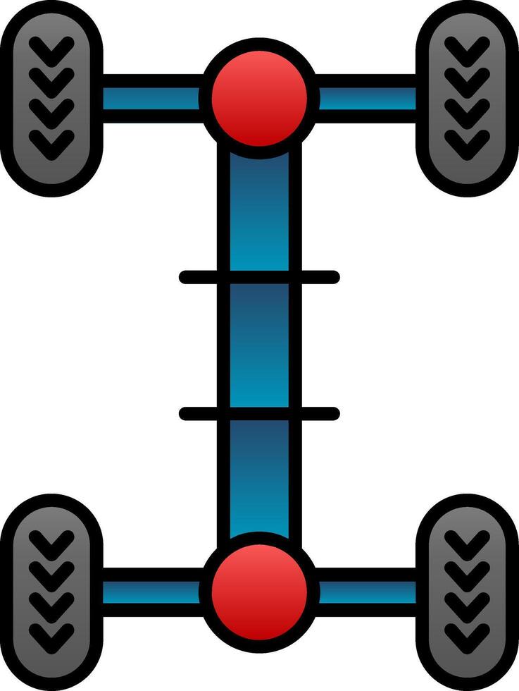 Chassis Line Filled Gradient  Icon vector