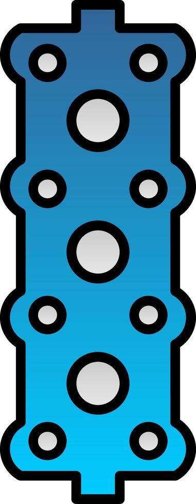 Gasket Line Filled Gradient  Icon vector
