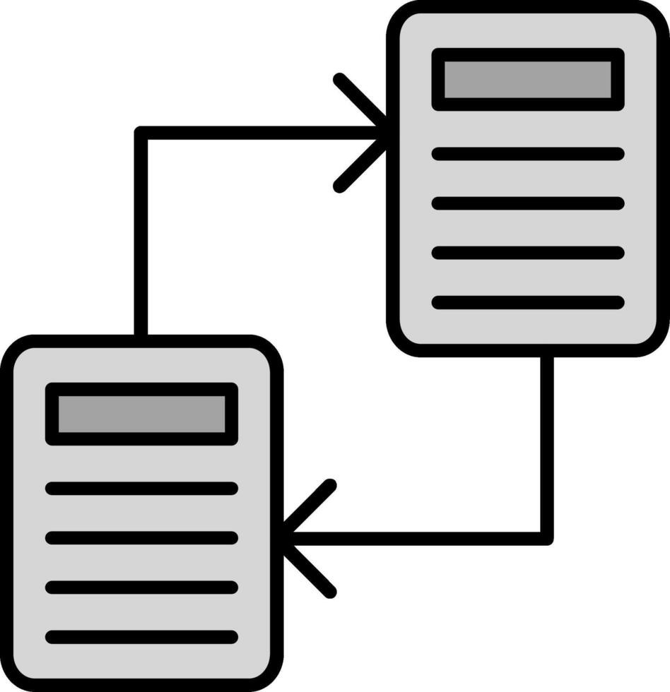 File Sharing Line Filled Gradient  Icon vector