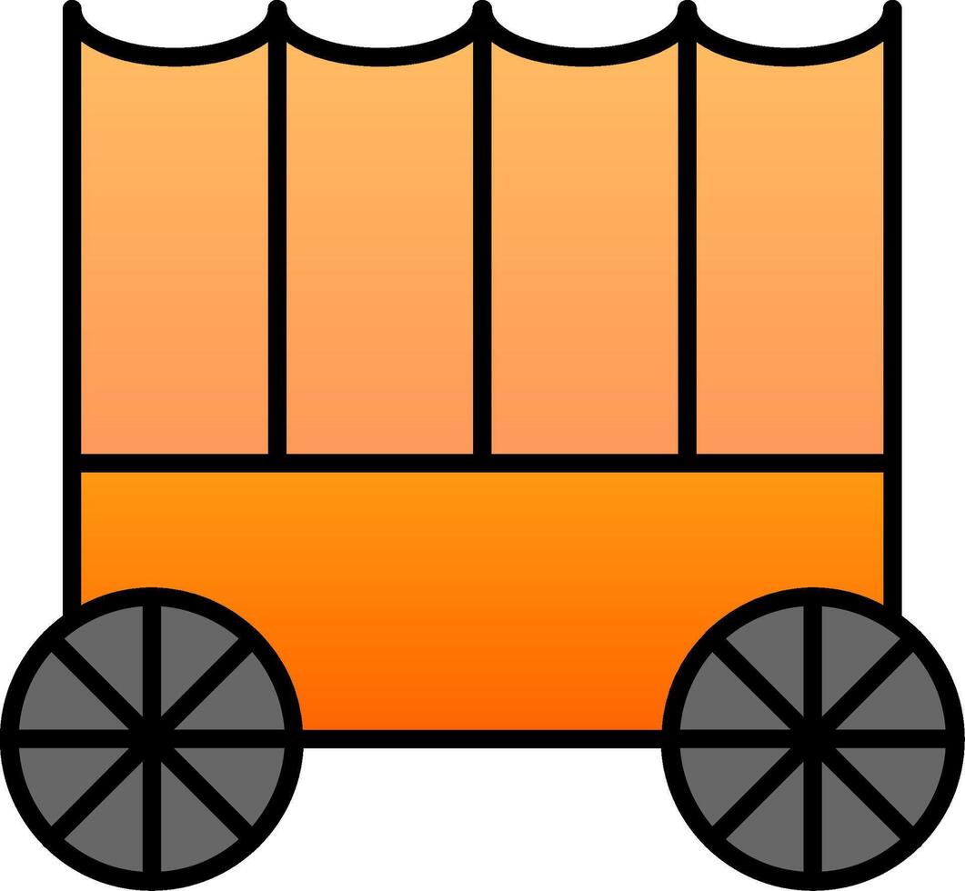Carriage Line Filled Gradient  Icon vector