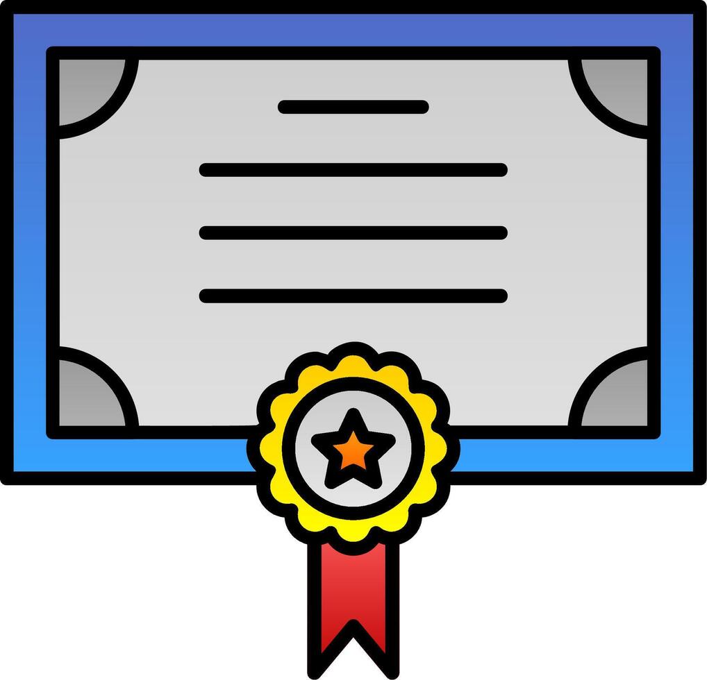 Standard Line Filled Gradient  Icon vector