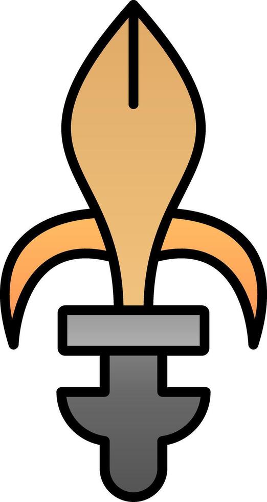 Fleur de lis Line Filled Gradient  Icon vector