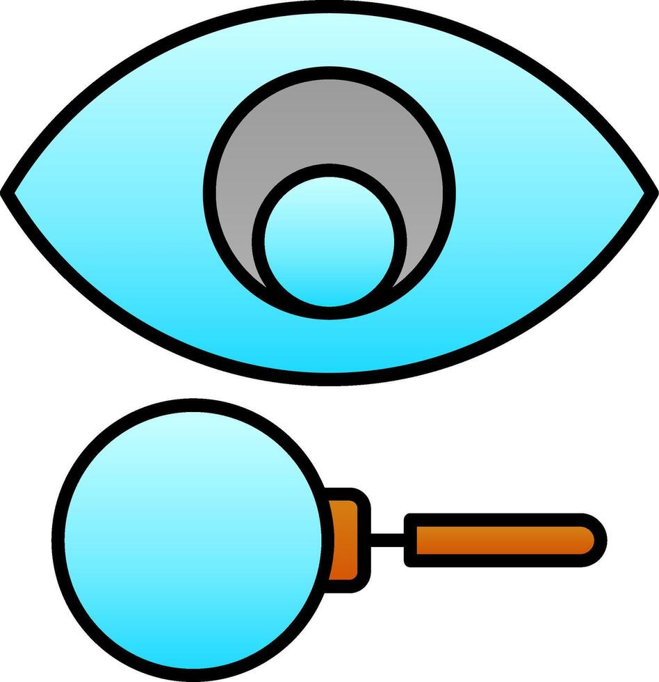 Vision Line Filled Gradient  Icon vector
