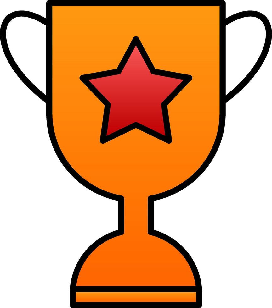 Trophy Line Filled Gradient  Icon vector