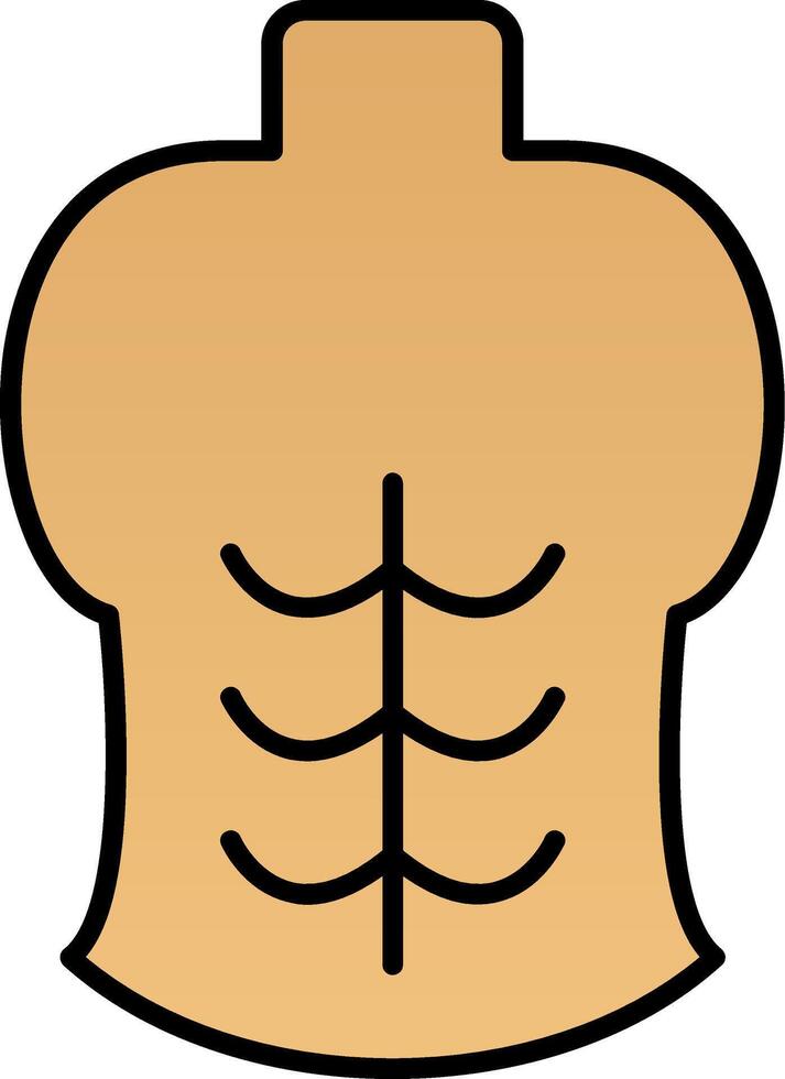 Abs Line Filled Gradient  Icon vector