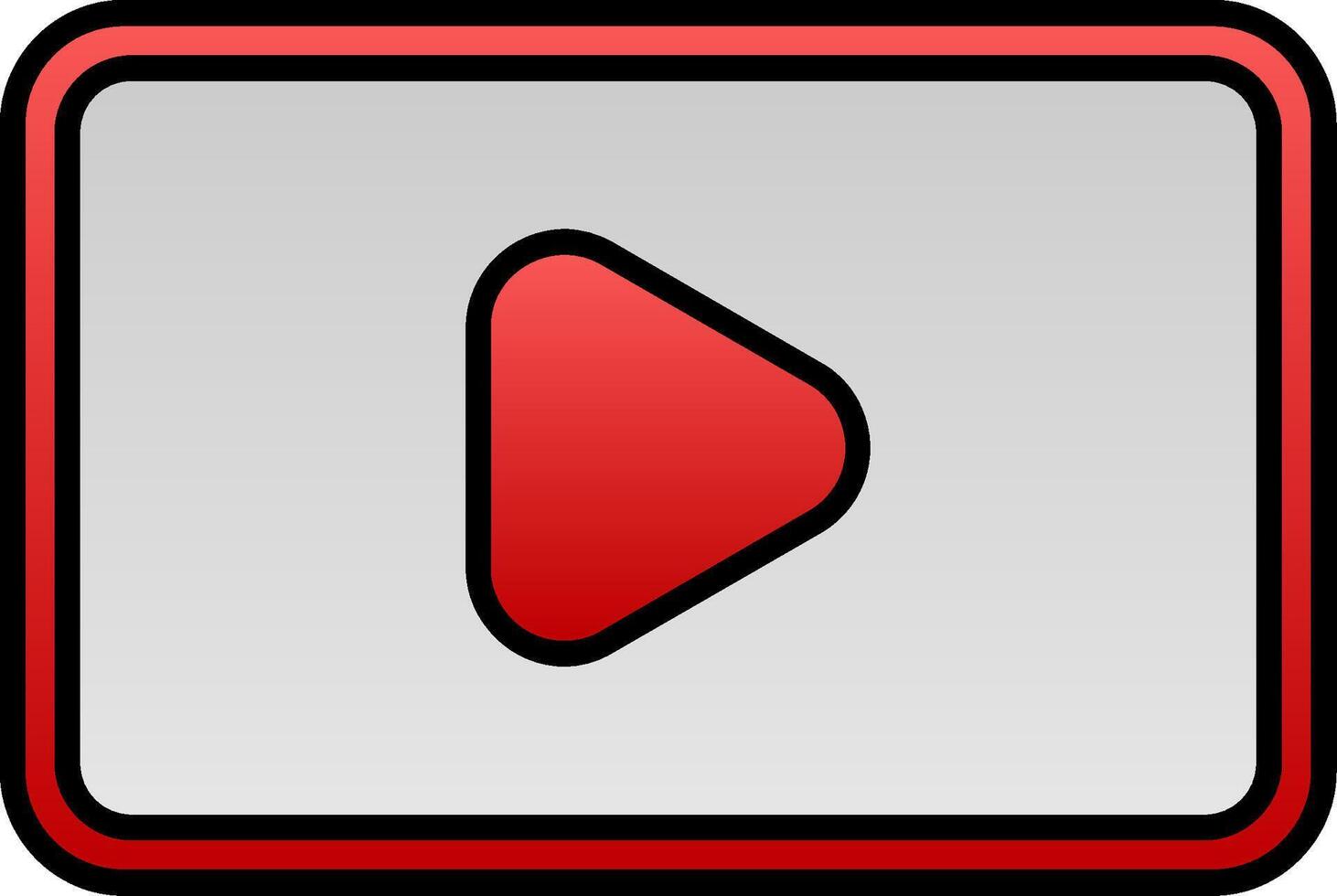 Video Line Filled Gradient  Icon vector