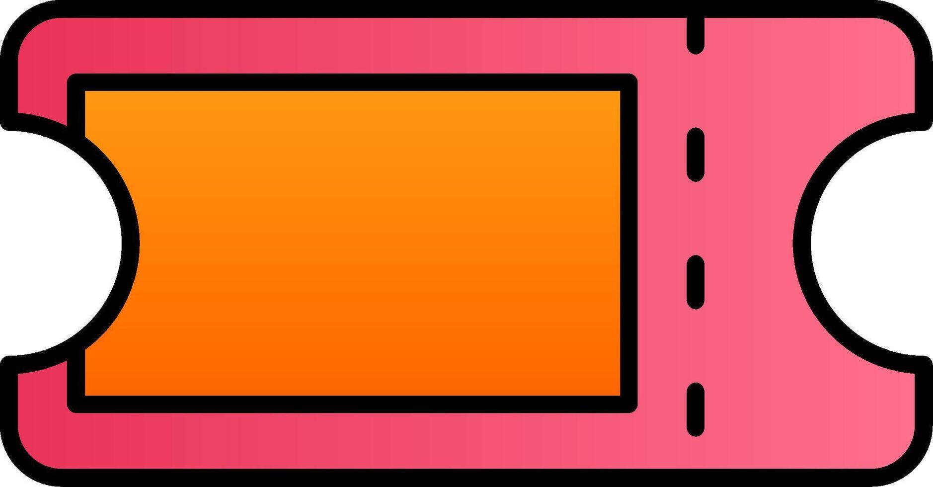 Ticket Line Filled Gradient  Icon vector