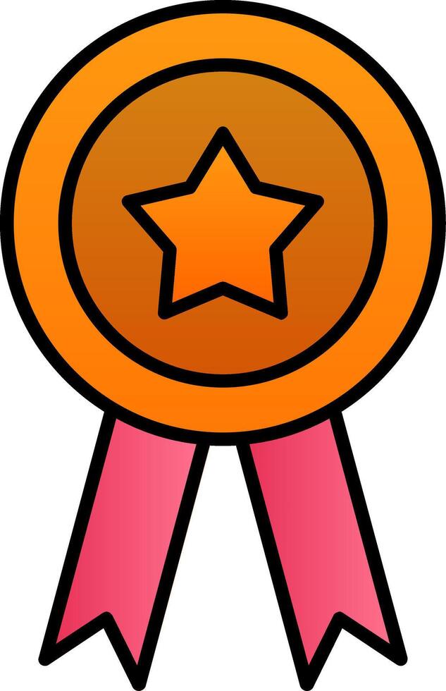 Medal Line Filled Gradient  Icon vector