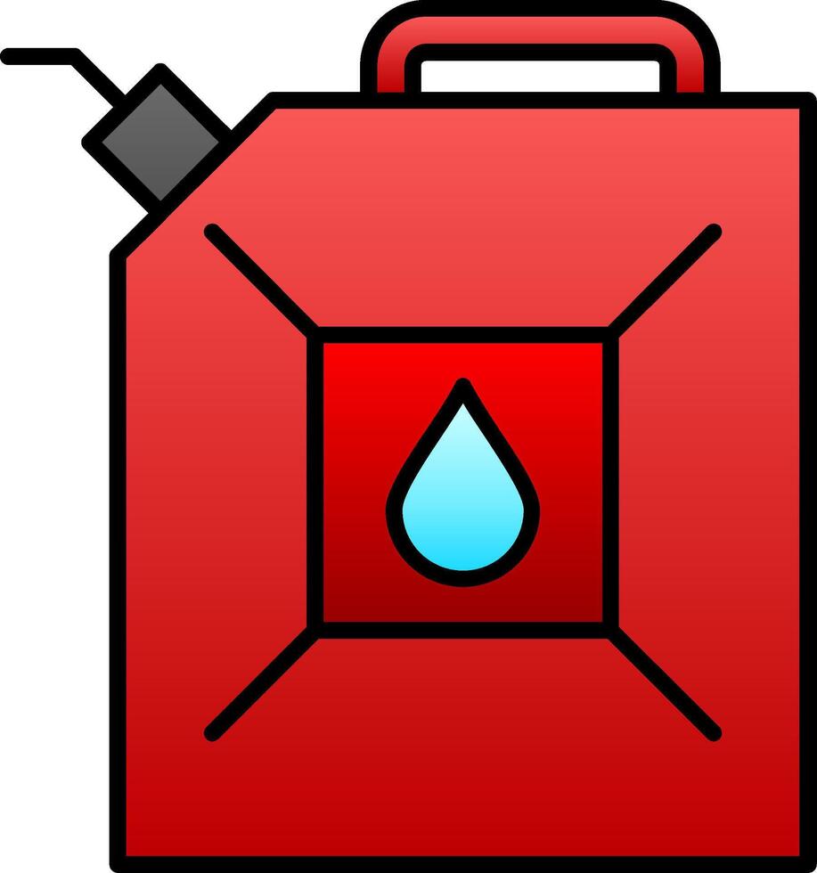 Gas Can Line Filled Gradient  Icon vector