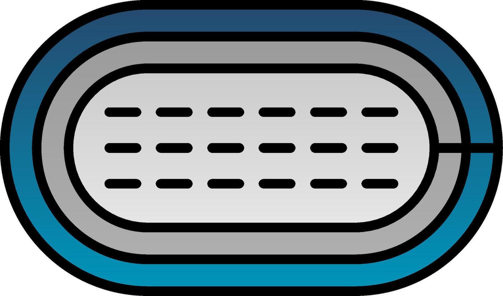 Running Track Line Filled Gradient  Icon vector