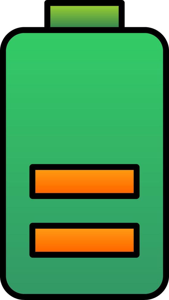 Battery Line Filled Gradient  Icon vector