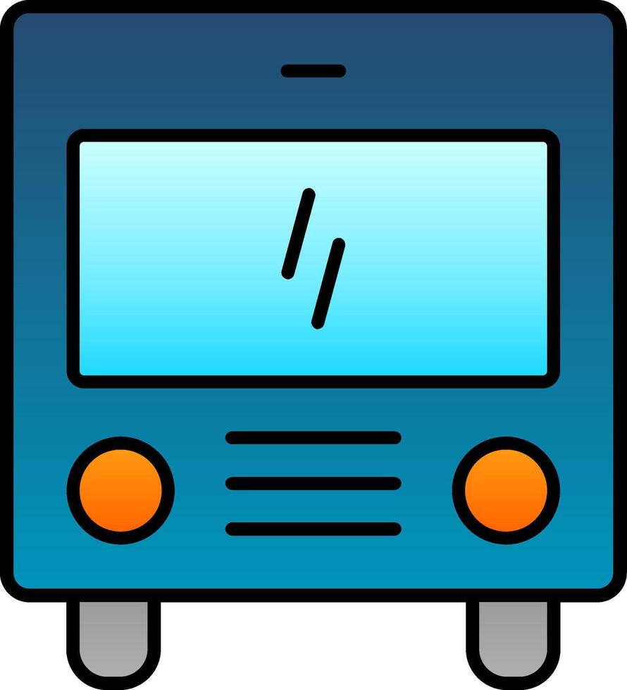 Coach Line Filled Gradient  Icon vector