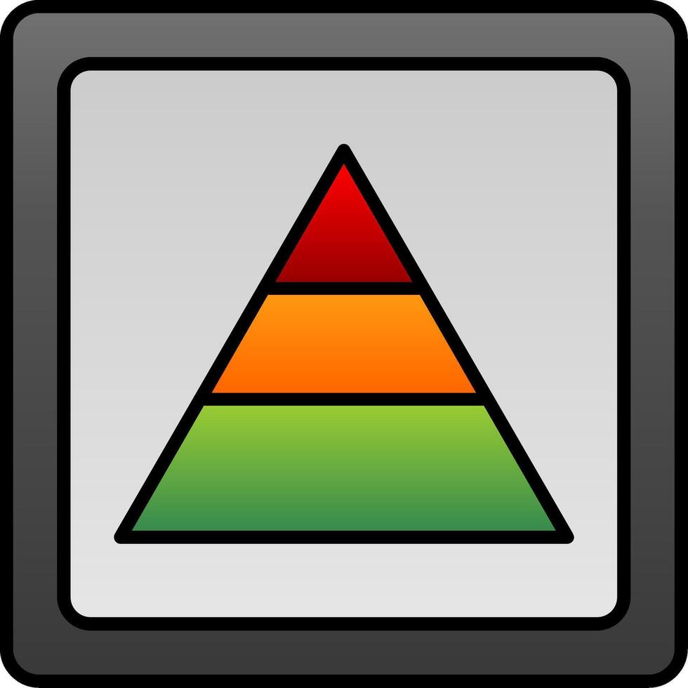 Pyramid Line Filled Gradient  Icon vector