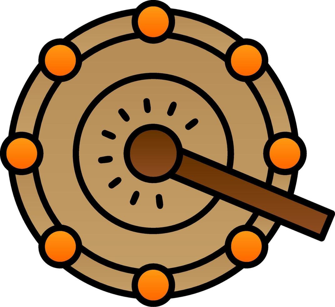 Tambourine Line Filled Gradient  Icon vector