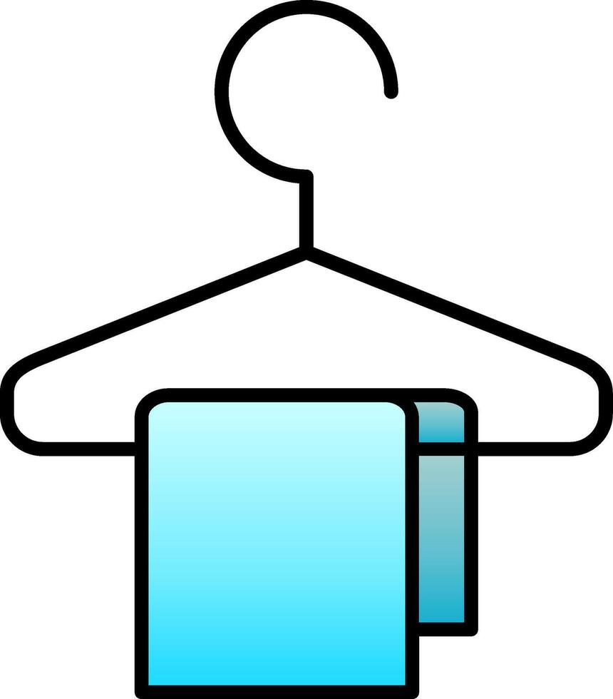 Changing Room Line Filled Gradient  Icon vector