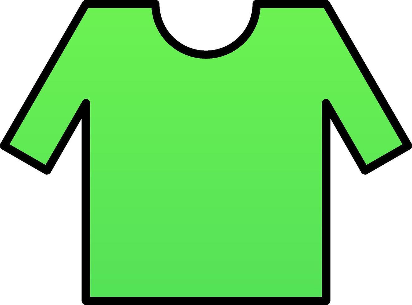 camisa línea lleno degradado icono vector