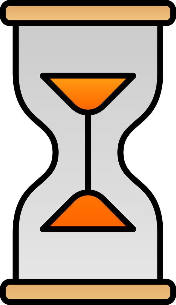Hourglass Line Filled Gradient  Icon vector