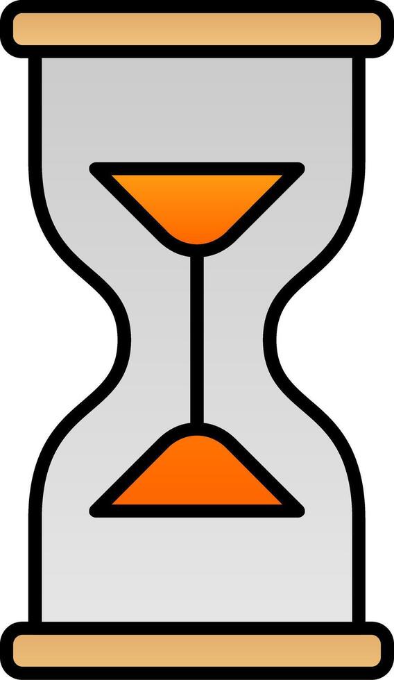 Hourglass Line Filled Gradient  Icon vector