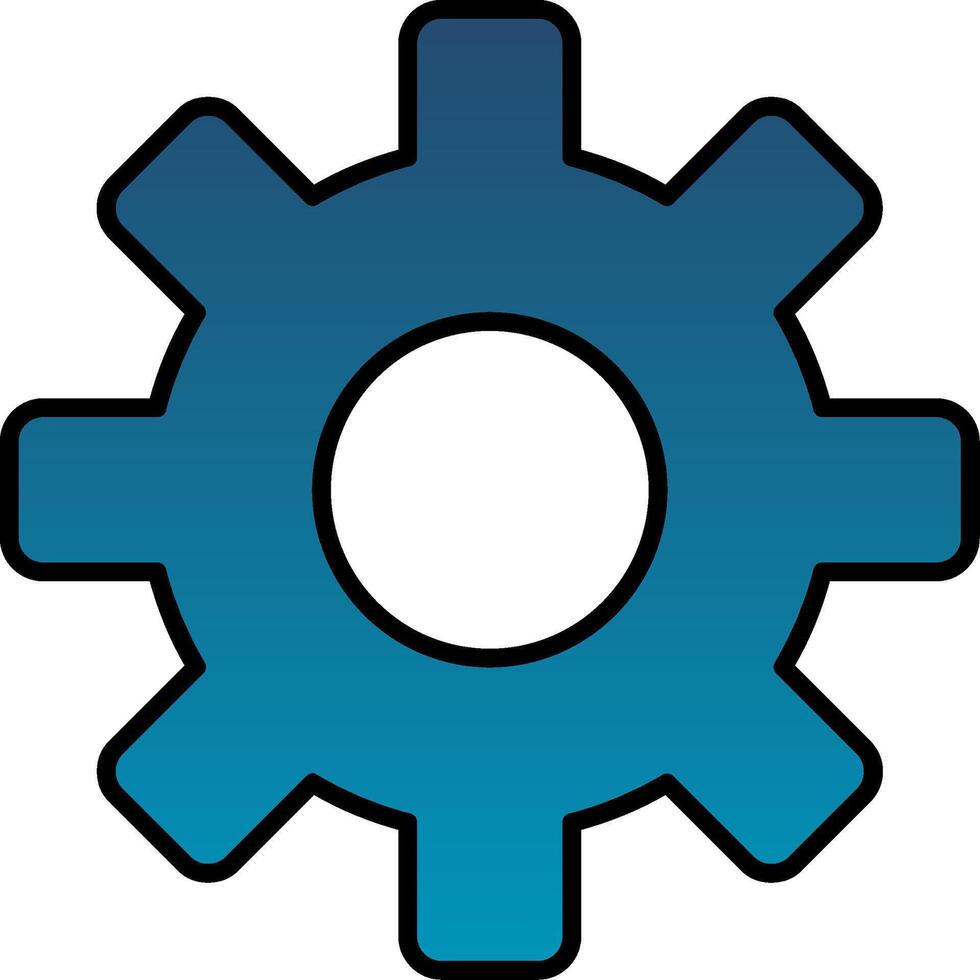 Gears Line Filled Gradient  Icon vector