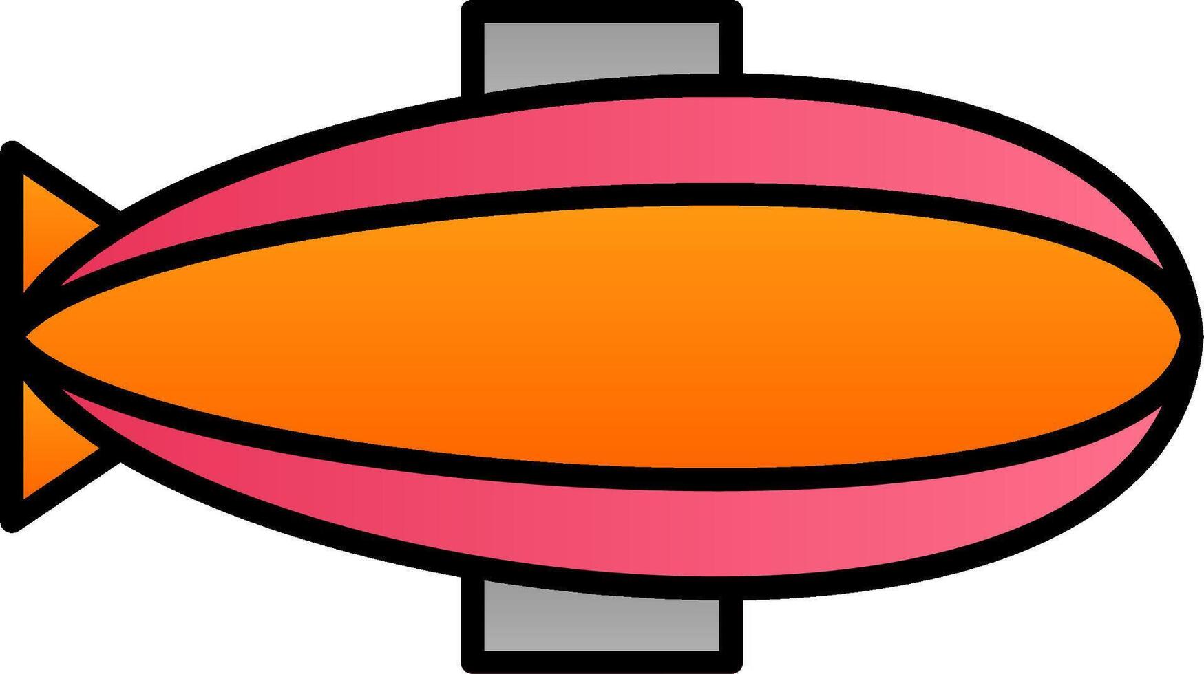 Zeppelin Line Filled Gradient  Icon vector