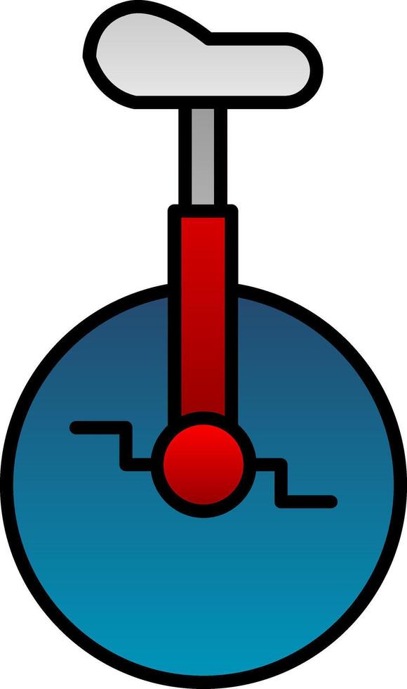 Monocycle Line Filled Gradient  Icon vector