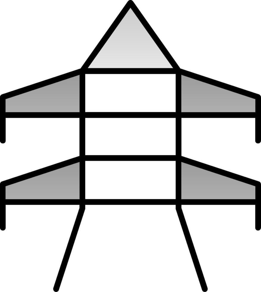 Tower Line Filled Gradient  Icon vector
