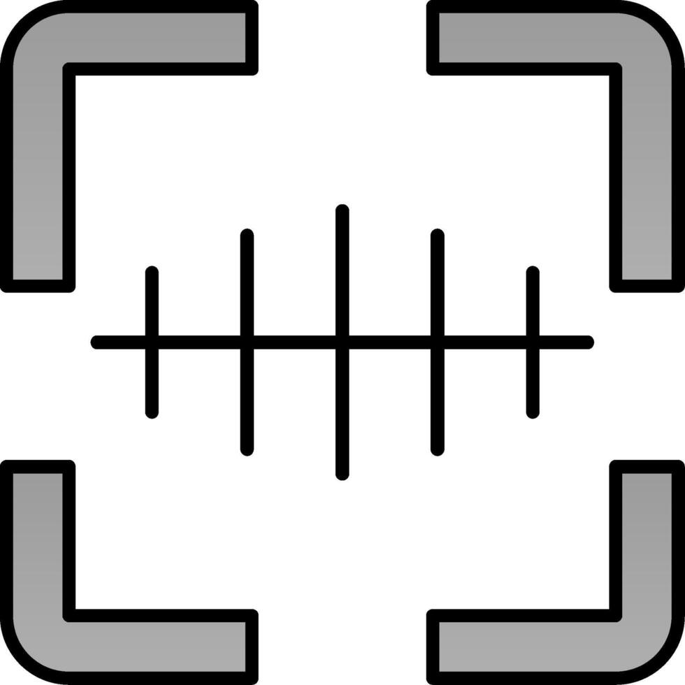Barcode Scanner Line Filled Gradient  Icon vector