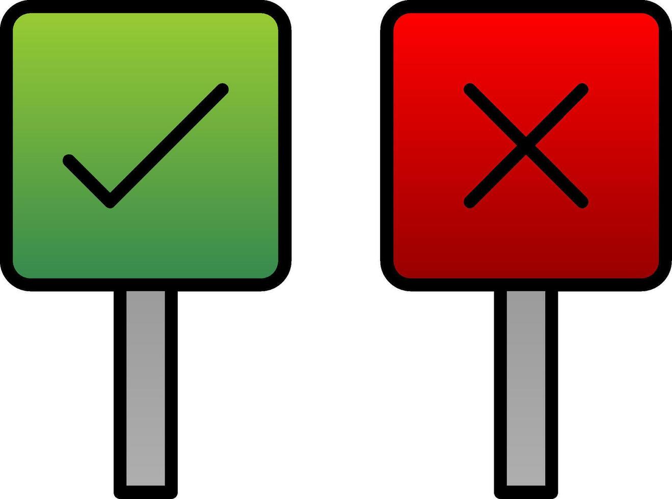 Decision Making Line Filled Gradient  Icon vector