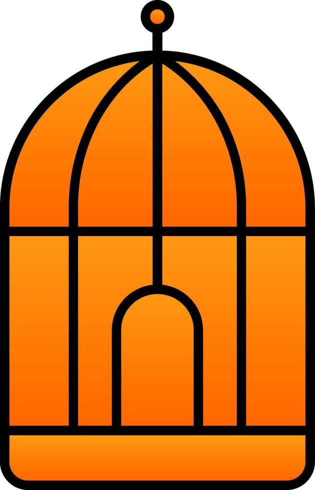 Circus Cage Line Filled Gradient  Icon vector