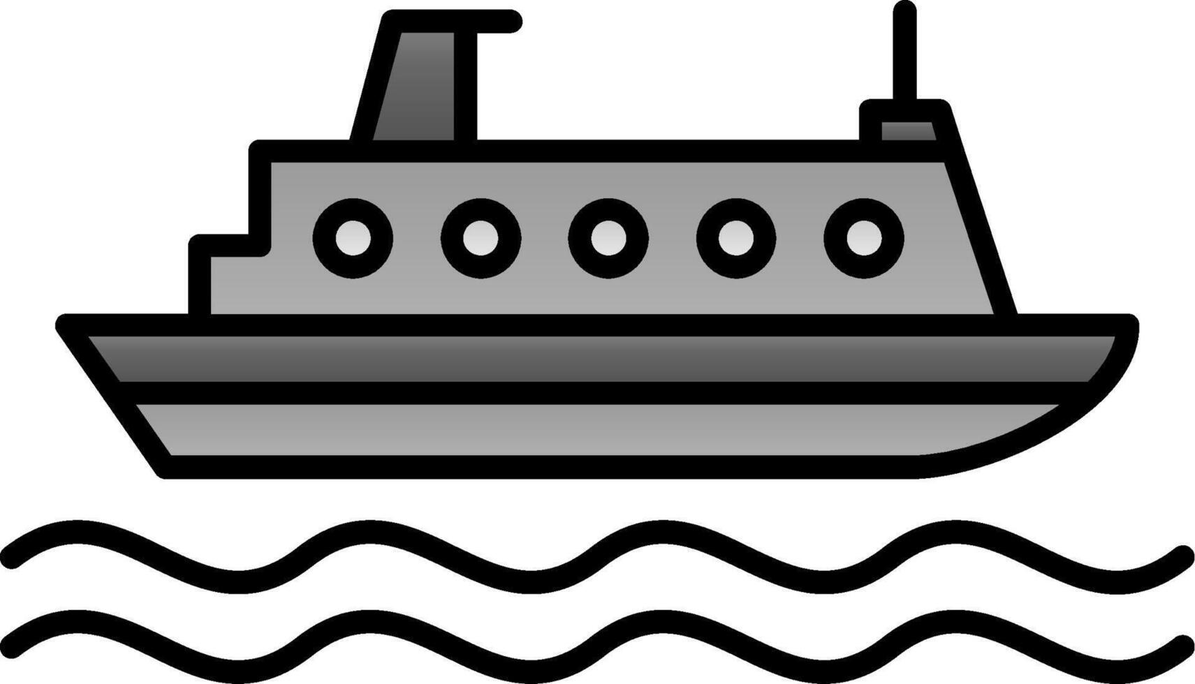 crucero línea lleno degradado icono vector