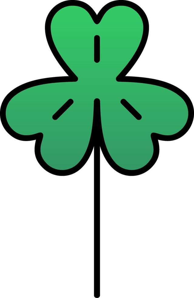 Clover Line Filled Gradient  Icon vector