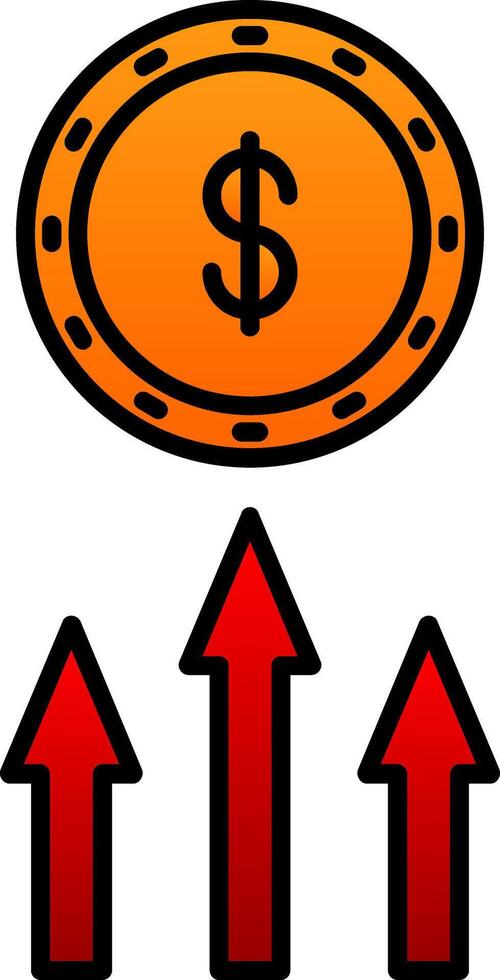 Income Line Filled Gradient  Icon vector
