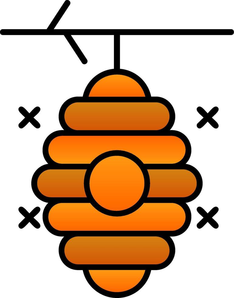 Beehive Line Filled Gradient  Icon vector