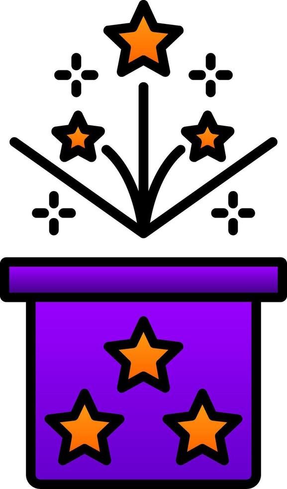 Magic Box Line Filled Gradient  Icon vector