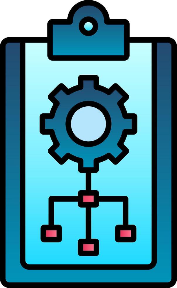 Planning Line Filled Gradient  Icon vector