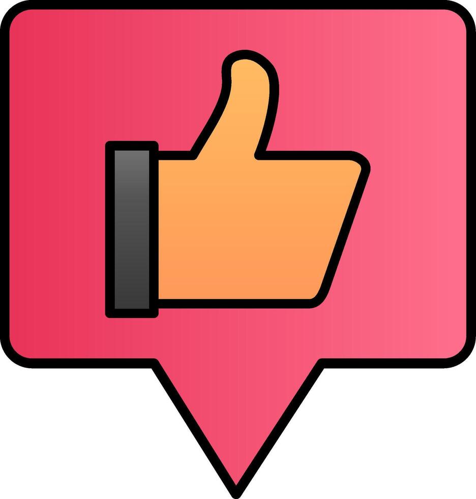 Satisfaction Line Filled Gradient  Icon vector