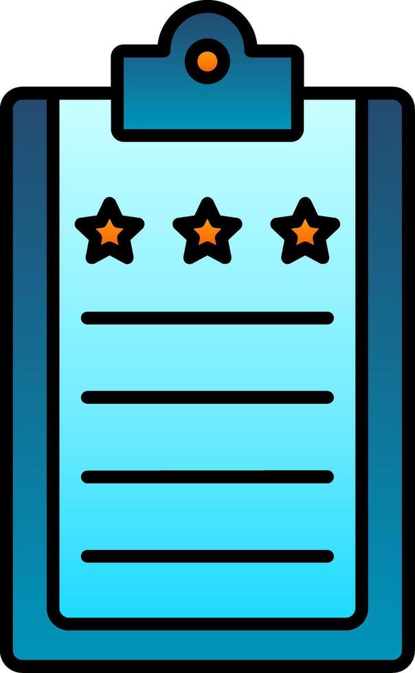 Evaluation Line Filled Gradient  Icon vector