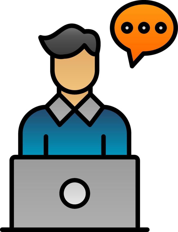 Consultancy Line Filled Gradient  Icon vector
