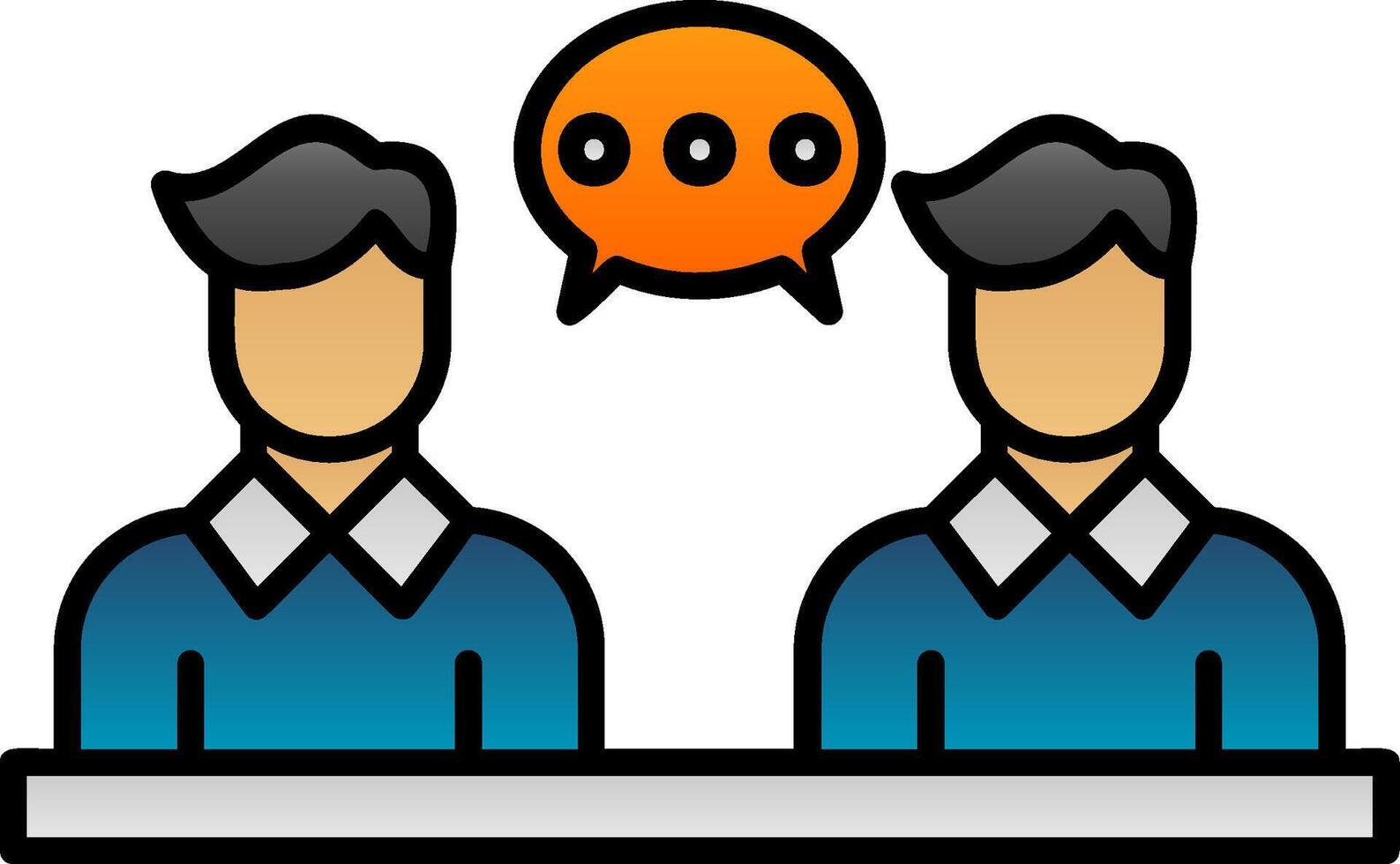 Business Meeting Line Filled Gradient  Icon vector
