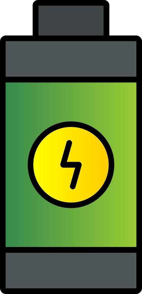 Battery Line Filled Gradient  Icon vector