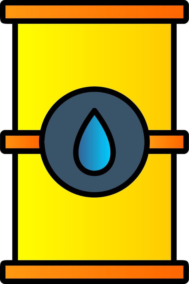 Barrel Line Filled Gradient  Icon vector