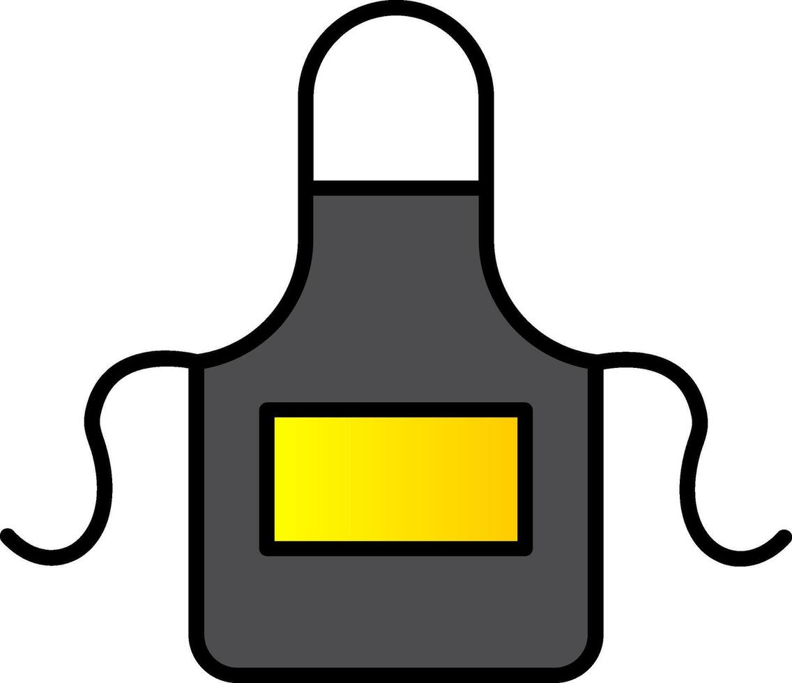 Apron Line Filled Gradient  Icon vector