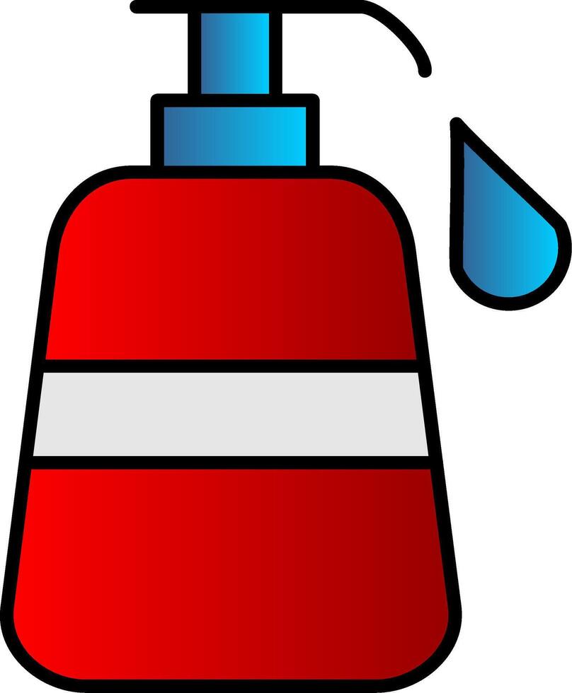 Liquid Soap Line Filled Gradient  Icon vector