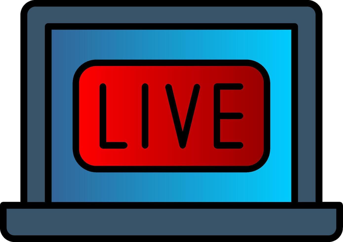 Live Line Filled Gradient  Icon vector