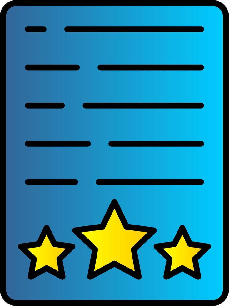 Assessment Line Filled Gradient  Icon vector