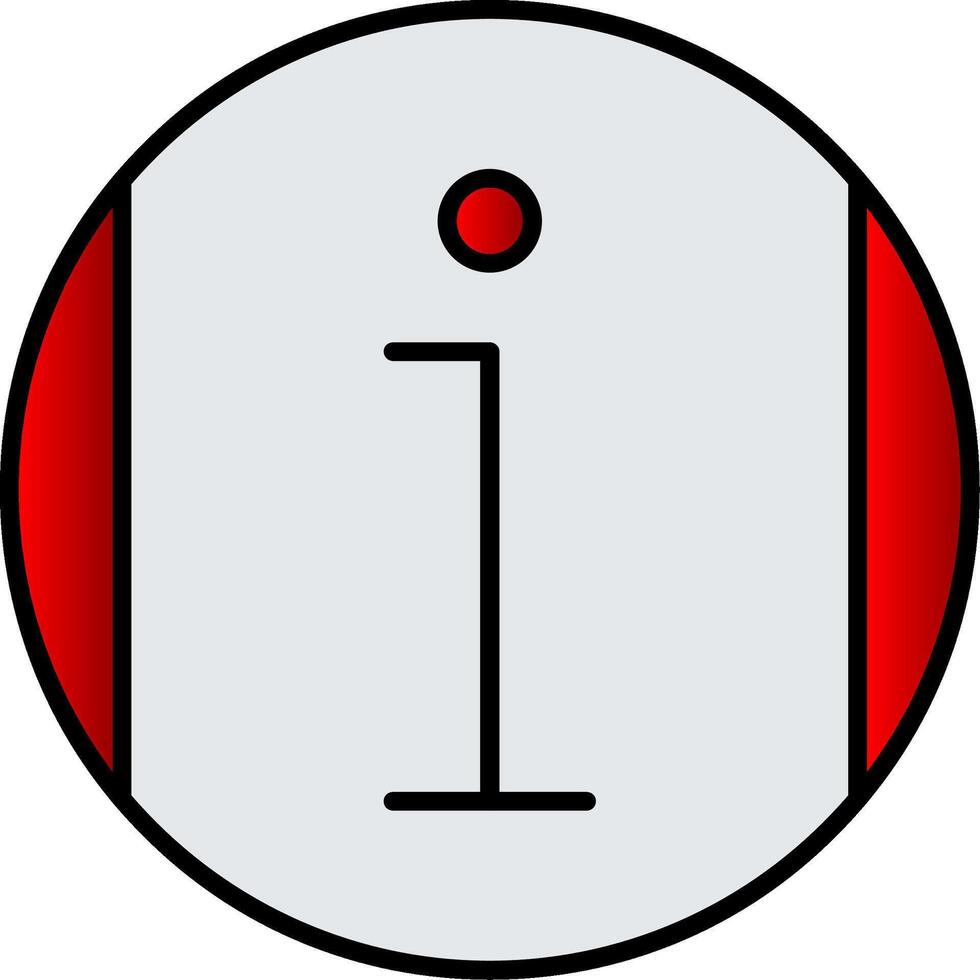 Information Line Filled Gradient  Icon vector