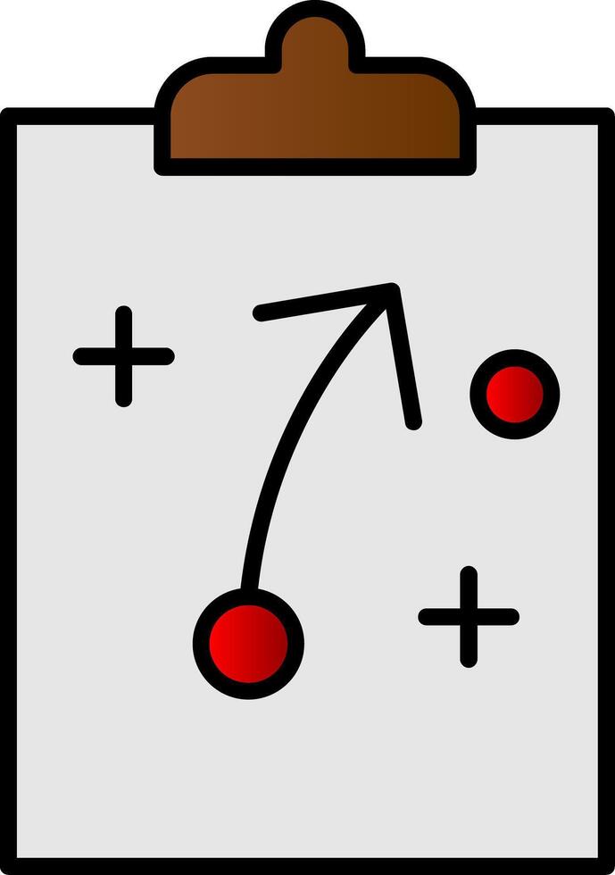 Strategy Line Filled Gradient  Icon vector