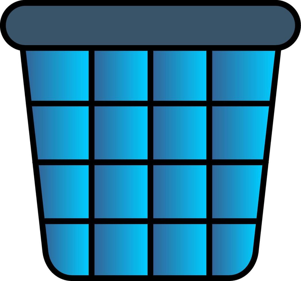 Bucket Line Filled Gradient  Icon vector