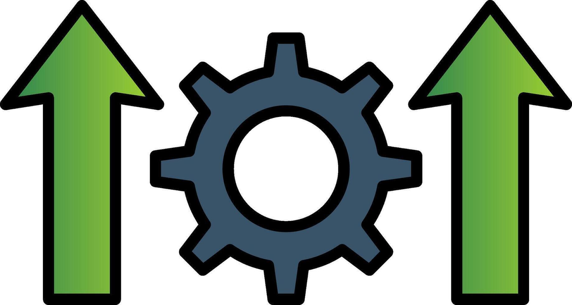 Automation Line Filled Gradient  Icon vector